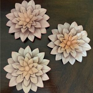 Elegant Floral Wall Accents - Set of 3